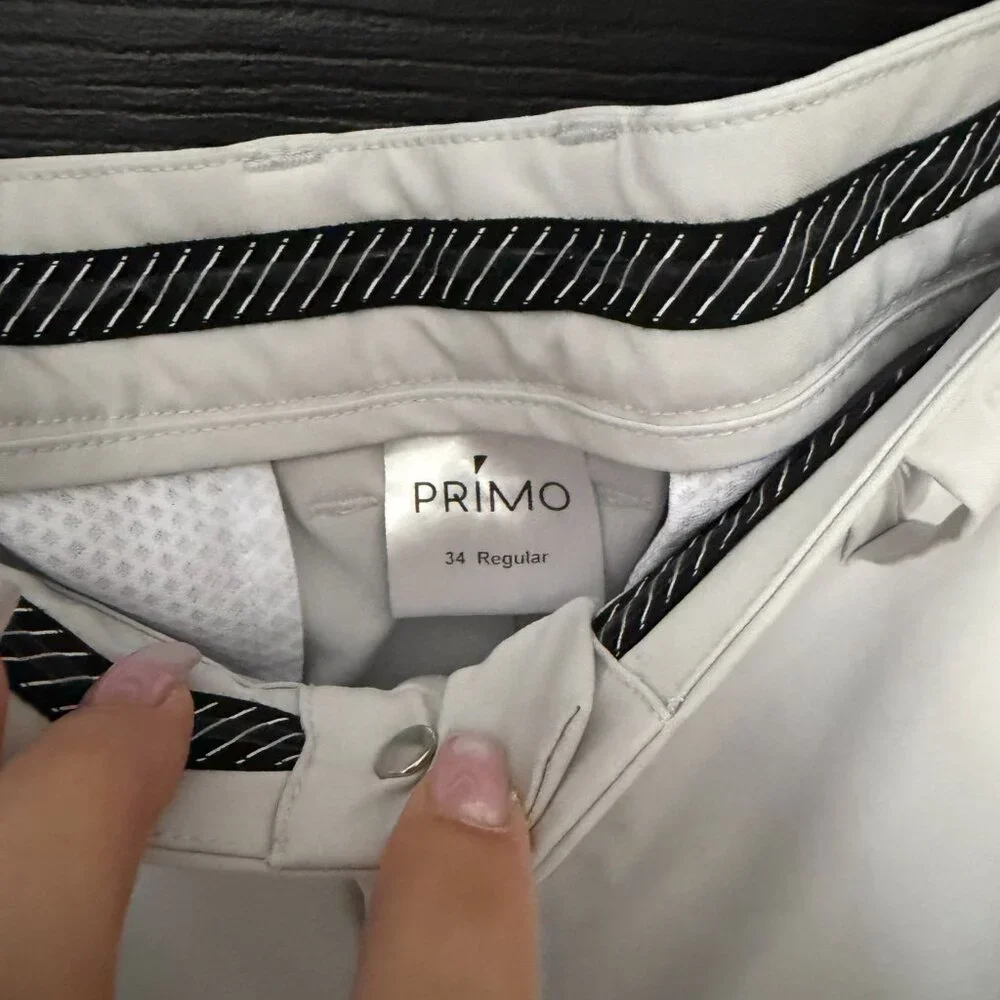 Mens Primo Golf Pants Light Gray Straight Leg Regular Fit Size 34 - Picture 4 of 5